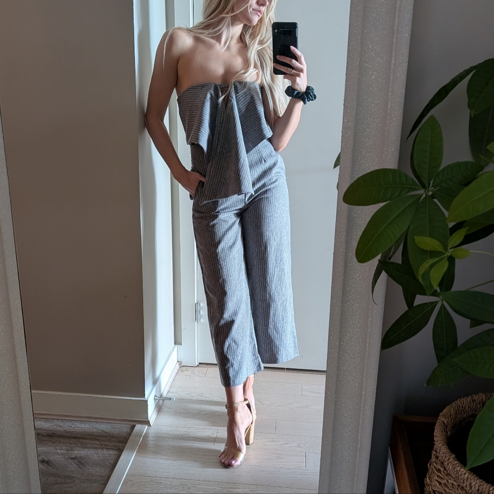Blue Blush Gray Jumpsuit Modern Chic